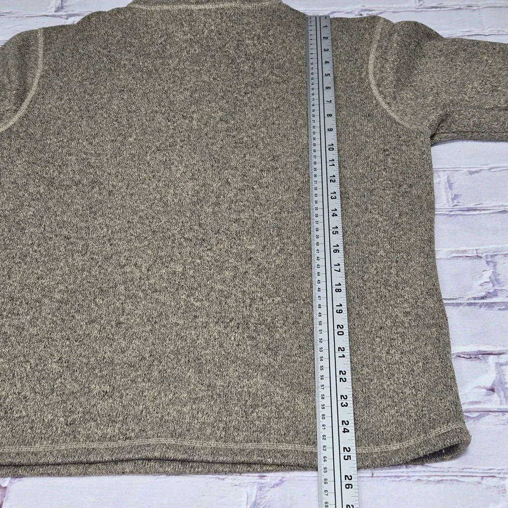 The North Face Pullover Tan Heather Gordon Lyons Quarter Zip Sweater Mens Small